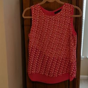 Rose and Olive Sleeveless Bright Pattern Top
